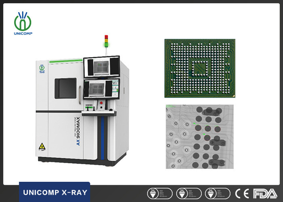 Wysokie specyfikacje płyt elektronicznych 2D i 2.5D aparat rentgenowskie AX9100MAX z 360 stopniami stołu obrotowego dla BGA&amp;PCB