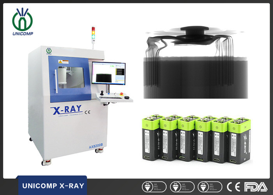 Offline 5um microfocus X-ray maszyna AX8200B do kontroli niewspółosiowości uzwojenia cewki baterii litowej