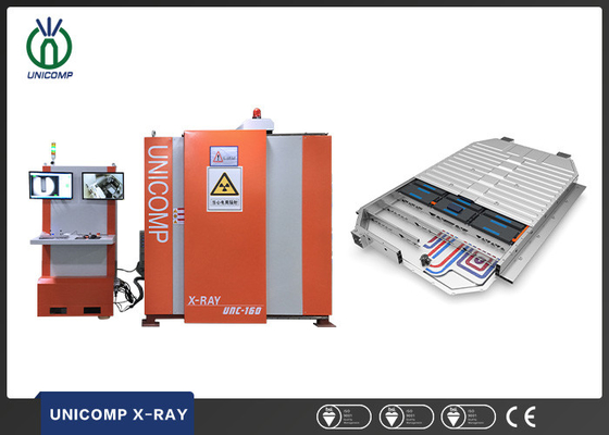 Aparat rentgenowski DR Unicomp UNC160 stosowany w samochodach elektrycznych obudowa baterii litowej spawanie pęknięcia wady Badania NDT