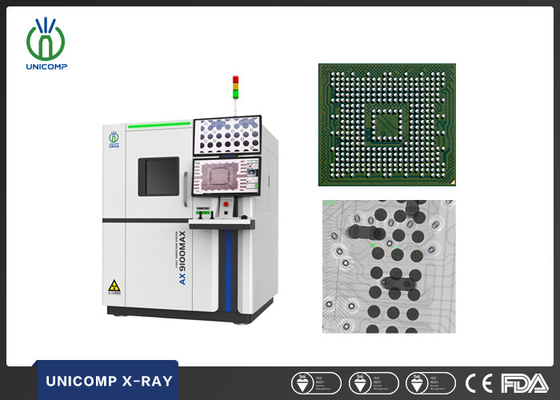 SMT PCB X-Ray Machine Unicomp AX9100MAX Wysokiej rozdzielczości Mikron Focus Spot Size dla BGA Voids i Inspekcji Pasty Lutowej