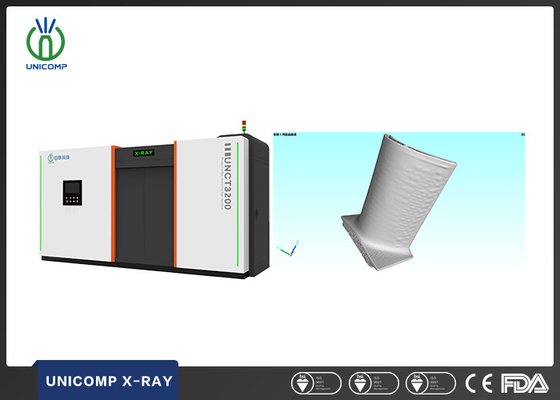 Unicomp UNCT3200 Wysokiej rozdzielczości 450KV 3D CT/komputerowy system tomografii do analizy porowatości odlewów łopatek silników
