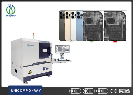 SMT PCB X-Ray Machine Wysokiej rozdzielczości Mikron Focus Spot Size Unicomp AX7900 Do kontroli jakości i pęknięć wewnątrz komórki